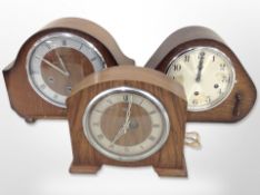 Three early 20th century mantel clocks