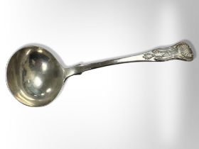 A Victorian Scottish silver ladle, James & Walter Marshall, Edinburgh 1854, length 17.