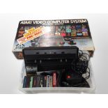 An Atari video games system with joy stick,