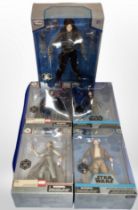 Five Disney Store Star Wars figures, boxed.