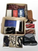 Two boxes of assorted lady's shoes including Firetrap,