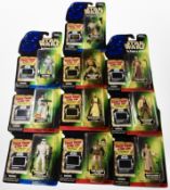 Ten Kenner Star Wars figurines, boxed.