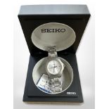 A Gent's stainless steel Seiko wristwatch in box