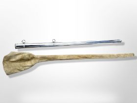 An early 20th-century nickel-plated scabbard,