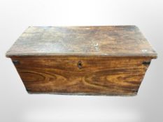 A 19th century pine blanket box,