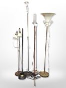 A group of six 20th century Scandinavian floor lamps CONDITION REPORT: continental