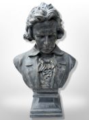 A contemporary composition bust of Beethoven,