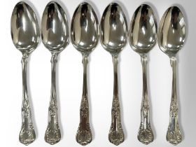 A set of six Elizabeth II silver dessert spoons, Gee & Holmes, Sheffield 1971, length 18cm.