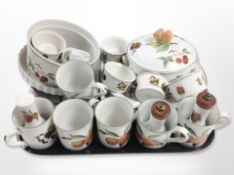 A collection of Royal Worcester Evesham vale tea and dinner china