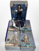 Five Disney Store Star Wars figures, boxed.