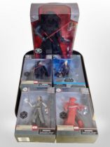 Five Disney Store Star Wars figures, boxed.