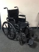 A folding wheel chair