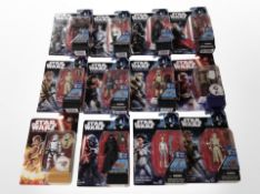 Twelve Hasbro Star Wars The Force Awakens and Star Wars Rogue One figures,