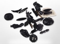 A collection of whitby jet