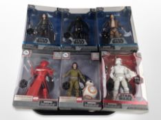Six Disney Store Star Wars figures,