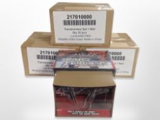 Four Hasbro Transformers Battle Card Game box sets,