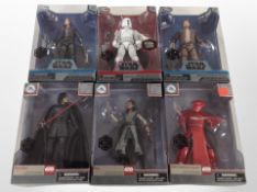 Six Disney Store Star Wars figures,