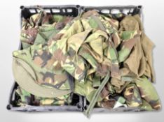 Two crates of DPM army clothing