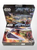 Two Hasbro Disney Star Wars figures - Rebel U-Wing Fighter and Tie Striker,