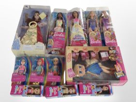 Twelve Mattel Barbie dolls,