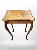 A 19th century continental mahogany work table,