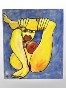 Antoni Adamski : Erotic study, oil on canvas,