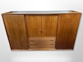 A 20th century Danish teak sideboard 153 cm wide x 43 cm deep x 98 cm high