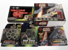 Five Hasbro/Kenner Star Wars figures,