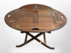 A mahogany butler's tray table,