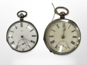 Two silver pocket watches