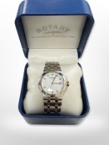 A Rotary stainless steel wristwatch in box