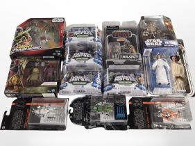 Twelve Hasbo and Kenner Star Wars figures,