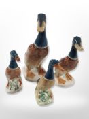 A group of four Beswick ducks model no.