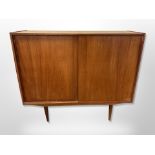 A Danish teak sliding door sideboard,