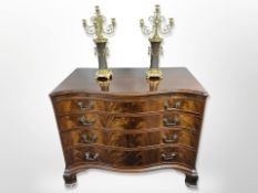 A fine quality mahogany serpentine fronted chest of four drawers by Howard & Sons Ltd, 25, 26,
