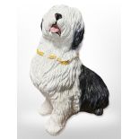 A very large figure ceramic figure of an Old English Sheepdog,