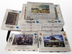 Twelve A Call To Arms Soldier figure box sets including Napoleonic Wars, The Zulu War etc,