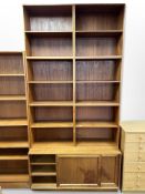A 20th century Danish teak bookcase,