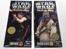 Two Kenner Star Wars Collector's Series figures - Han Solo and Tuscan Raider,