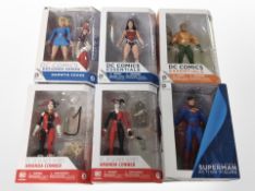 Six DC Collectables Super Hero figures