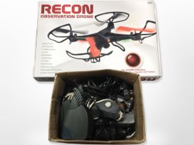 A Recon Observation drone in box and a further box of electricals