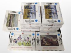 Twelve A Call To Arms Soldier figure box sets including Napoleonic Wars, American Revolution etc,