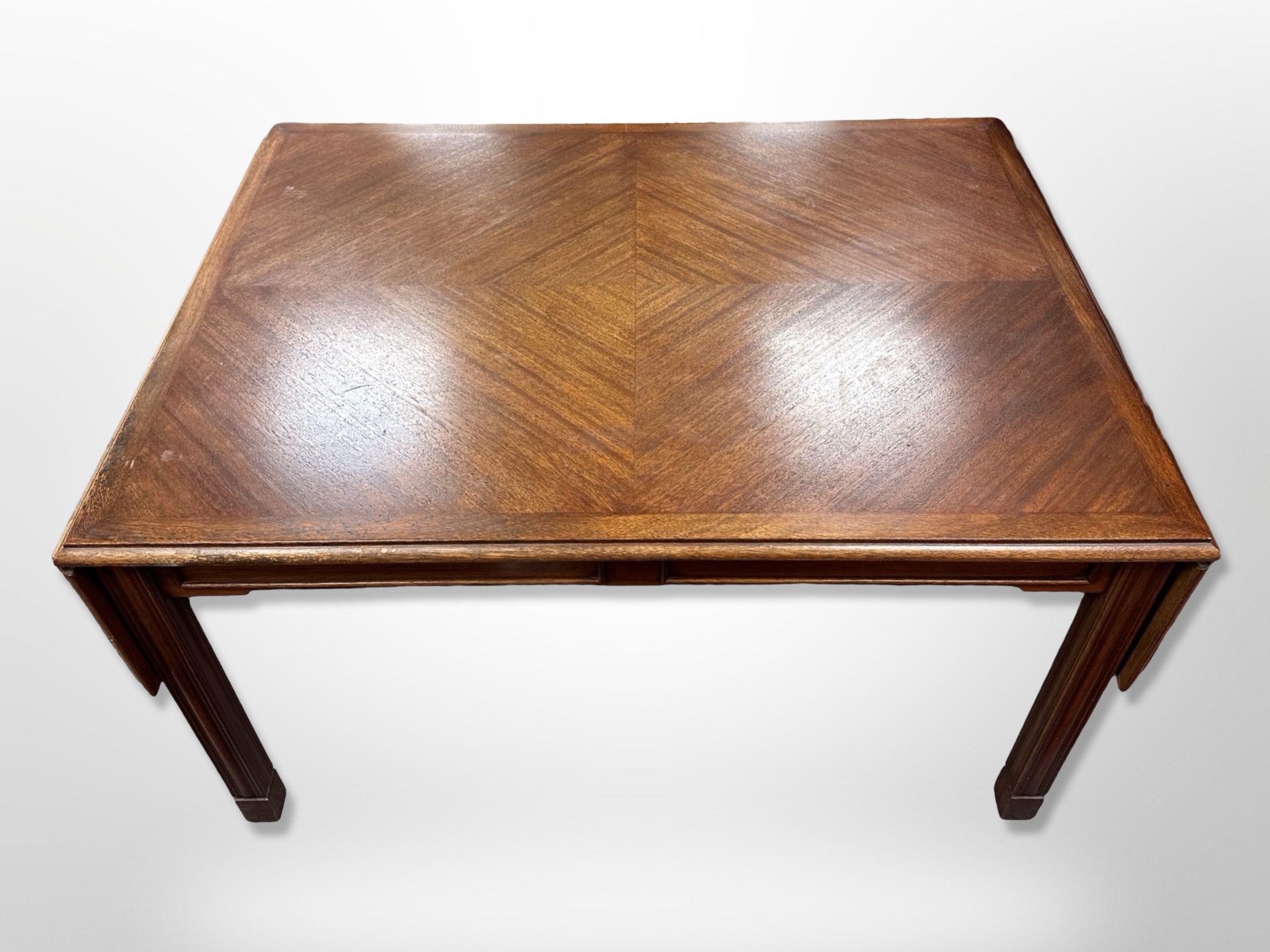 A Danish teak drop leaf coffee table,