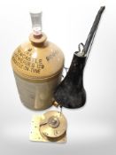 A Newcastle Breweries Ltd stoneware flagon, angle poise lamp,