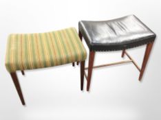 Two 20th century Danish teak footstools