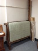 A continental carved oak bed frame,