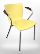 A Fritz Hansen Vico Magistretti-designed armchair labelled Made in Denmark 1997