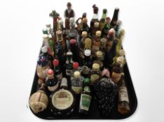 A collection of alcohol miniatures including Scotch Whisky,