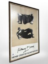 A continental Henry Moore gallery poster,