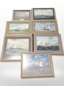 A group of maritime paintings by J Shotton,